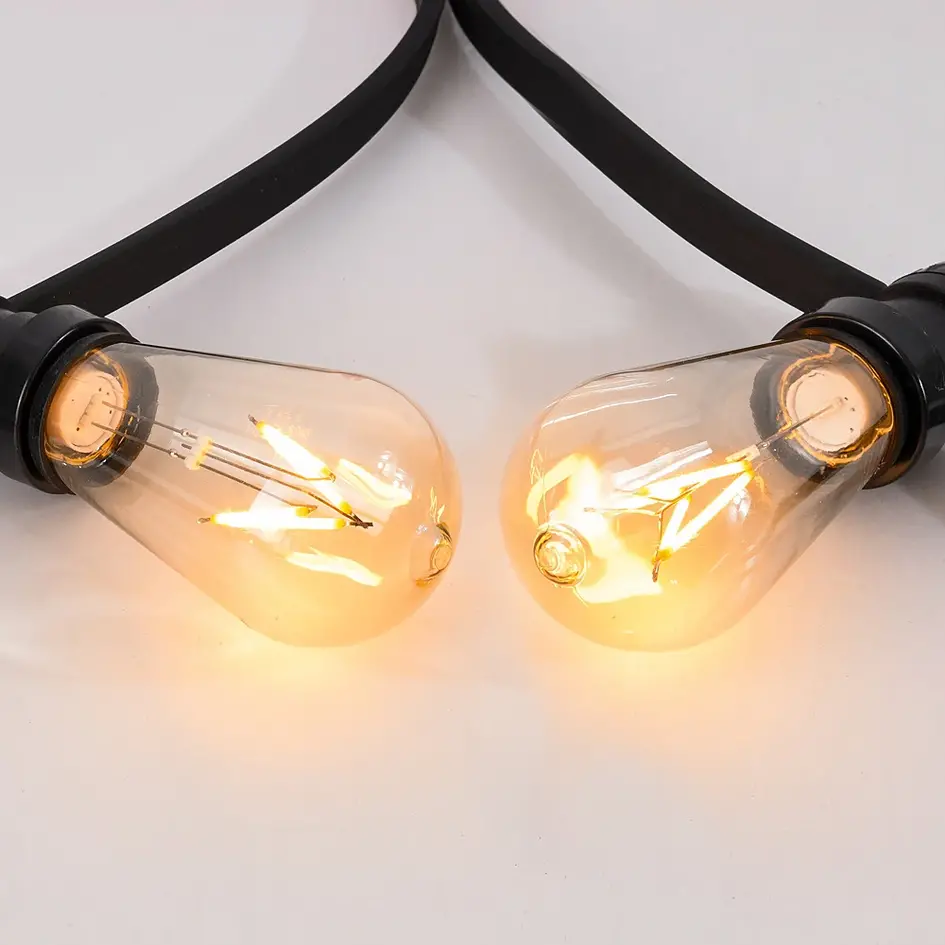Prikkabel set met 3,5W filament lampen Ø60: optie dimbaar