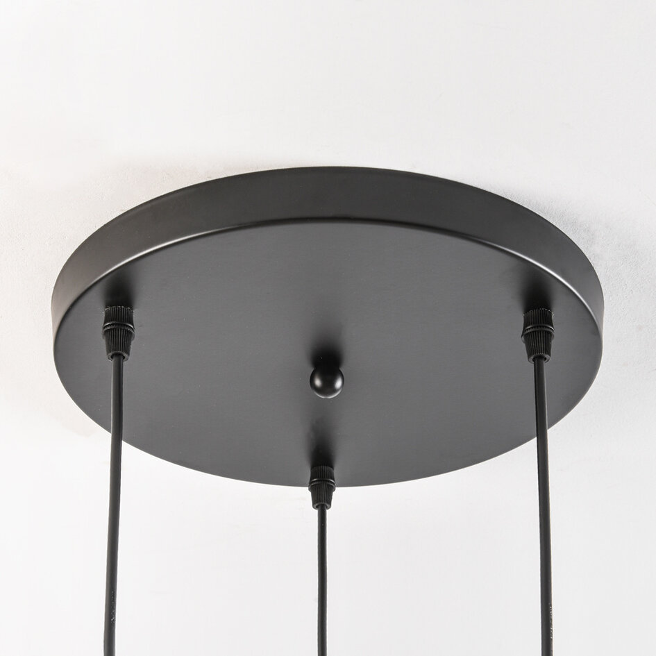 Hanglamp Dayley met melkwit glas, 3-lichts