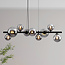 Design hanglamp Ennea in smoke glas met spiegeleffect, 9-lichts