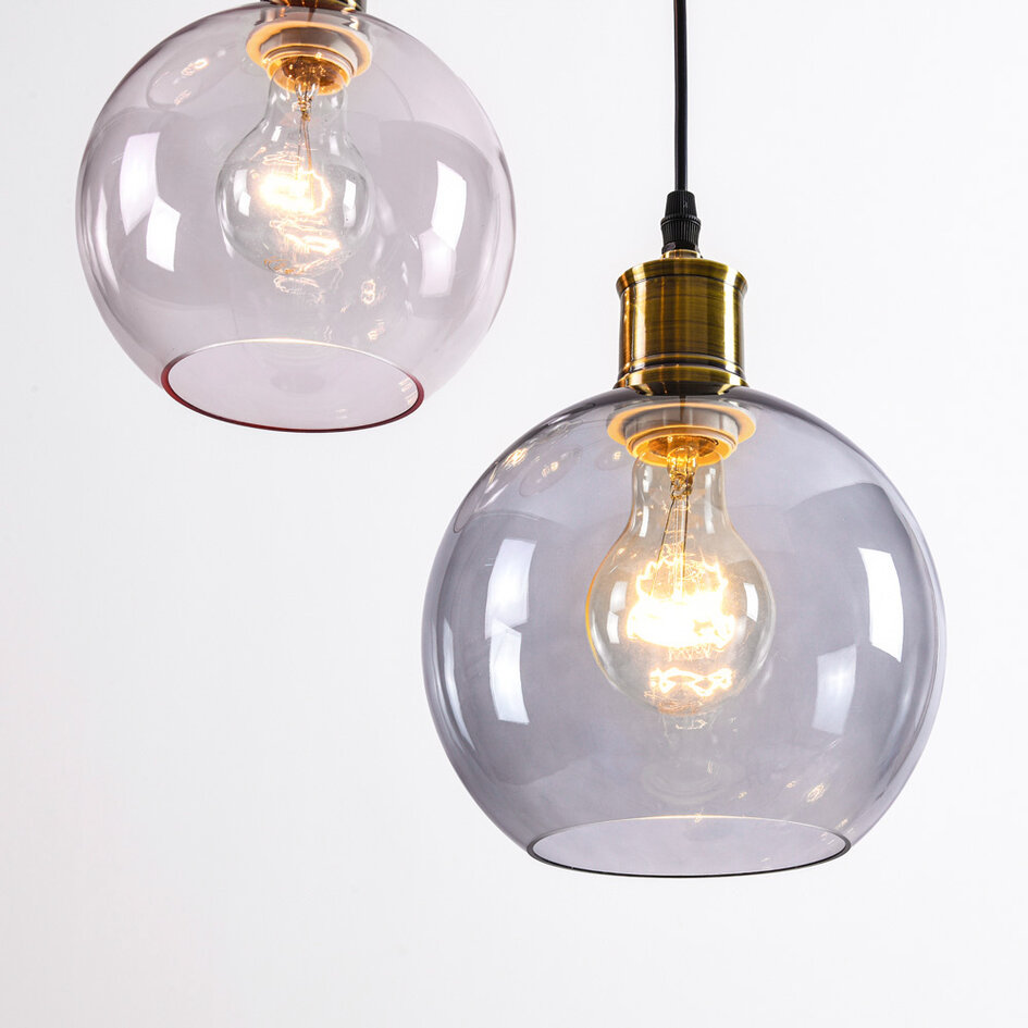 Hanglamp 5-lichts met gekleurd glas - Liya