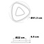 Plafondlamp Cellu met 3-staps dim in zwart chroom
