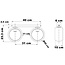 Plafondlamp met rond amber glas, 2-lichts - Orbitique