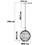 Boho hanglamp Botan met gevlochten touw