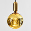 1-lichts hanglamp Lewis met golvend glas - goud