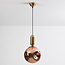 1-lichts hanglamp Lewis met golvend glas - rosé goud