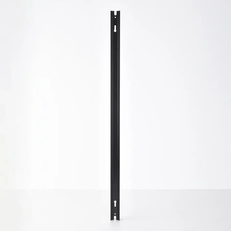 Koppelbare 1-fase rail van 75 cm zonder aansluitblok, met eindkap - zwart