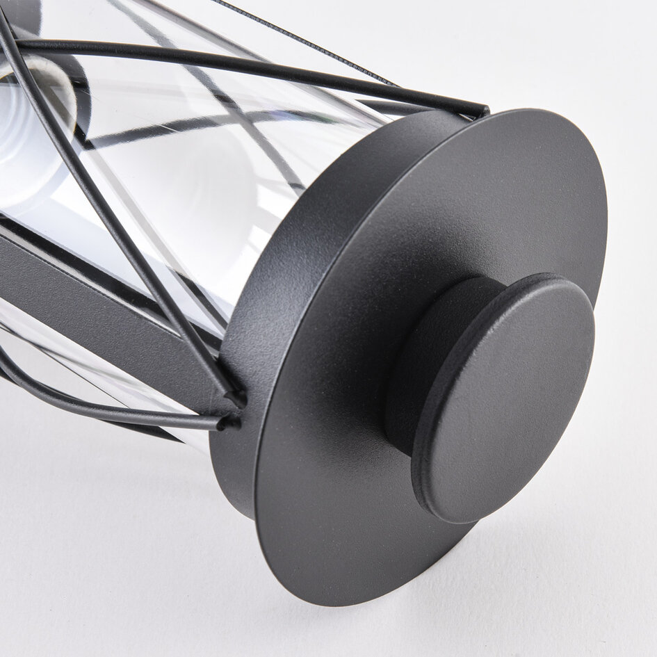 RVS landelijke zwarte staande buitenlamp  Lucia - 60 cm