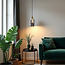 1-lichts hanglamp Verona - smoke spiegeleffect - langwerpig glas