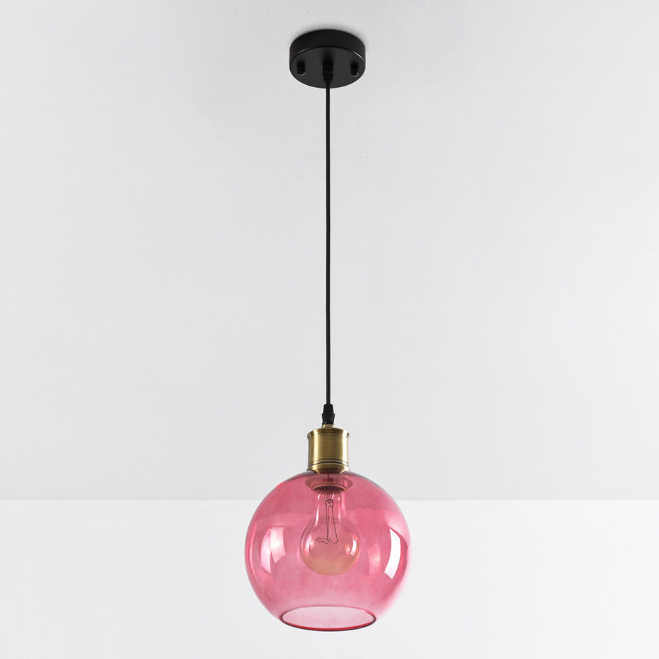 1-lichts hanglamp Liya - rood glas variant 4