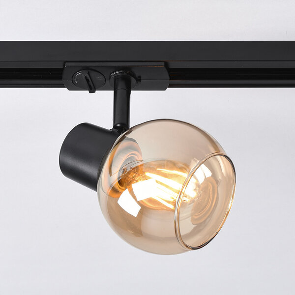 Railspot 1-fase Melle - amber glas