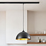 1 fase rail hanglamp Fos - zwart met gouden binnenkant
