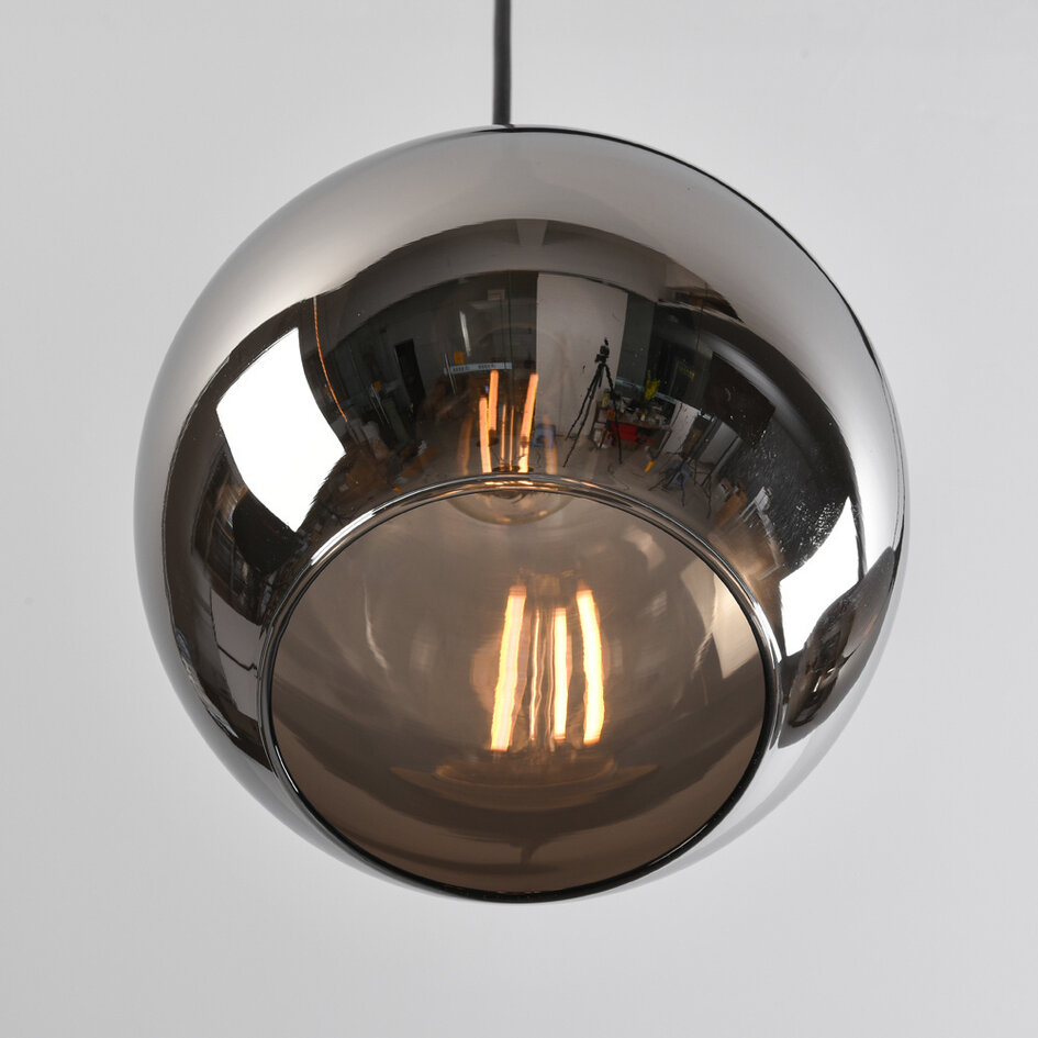 1-fase rail hanglamp met smoke glas - Nya