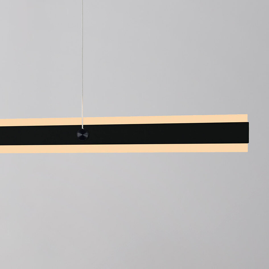 Minimalistische up en down light Andre - 3-staps dimbare LEDs - Zwart