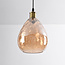 1-lichts hanglamp Verona amber - druppel vorm bolling glas