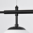 Design hanglamp zwart met melkglas - Hepta