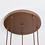 5-lichts design hanglamp koffiebruin met amber glas - Cortado