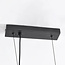 Design glazen hanglamp Givree, 9-lichts - zwart met grijs matglas