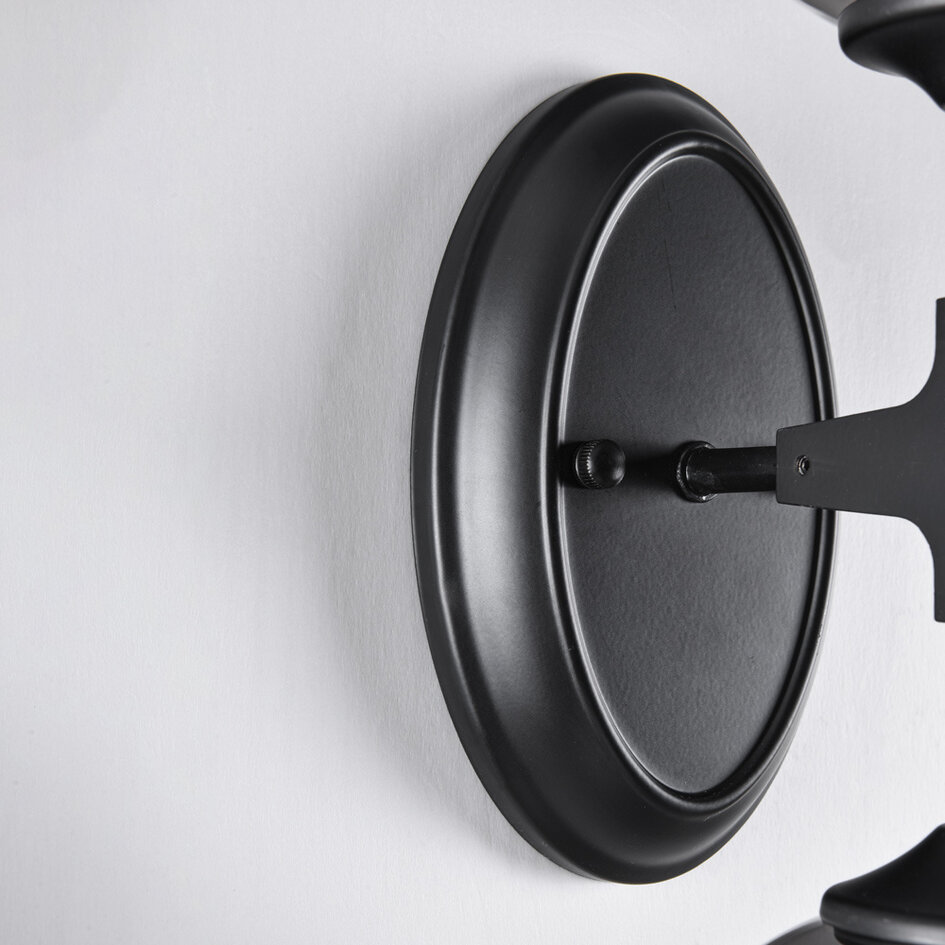 2-lichts wandlamp in het zwart - Leandra