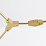 Design hanglamp  7-lichts goud met transparant glas - Melodie