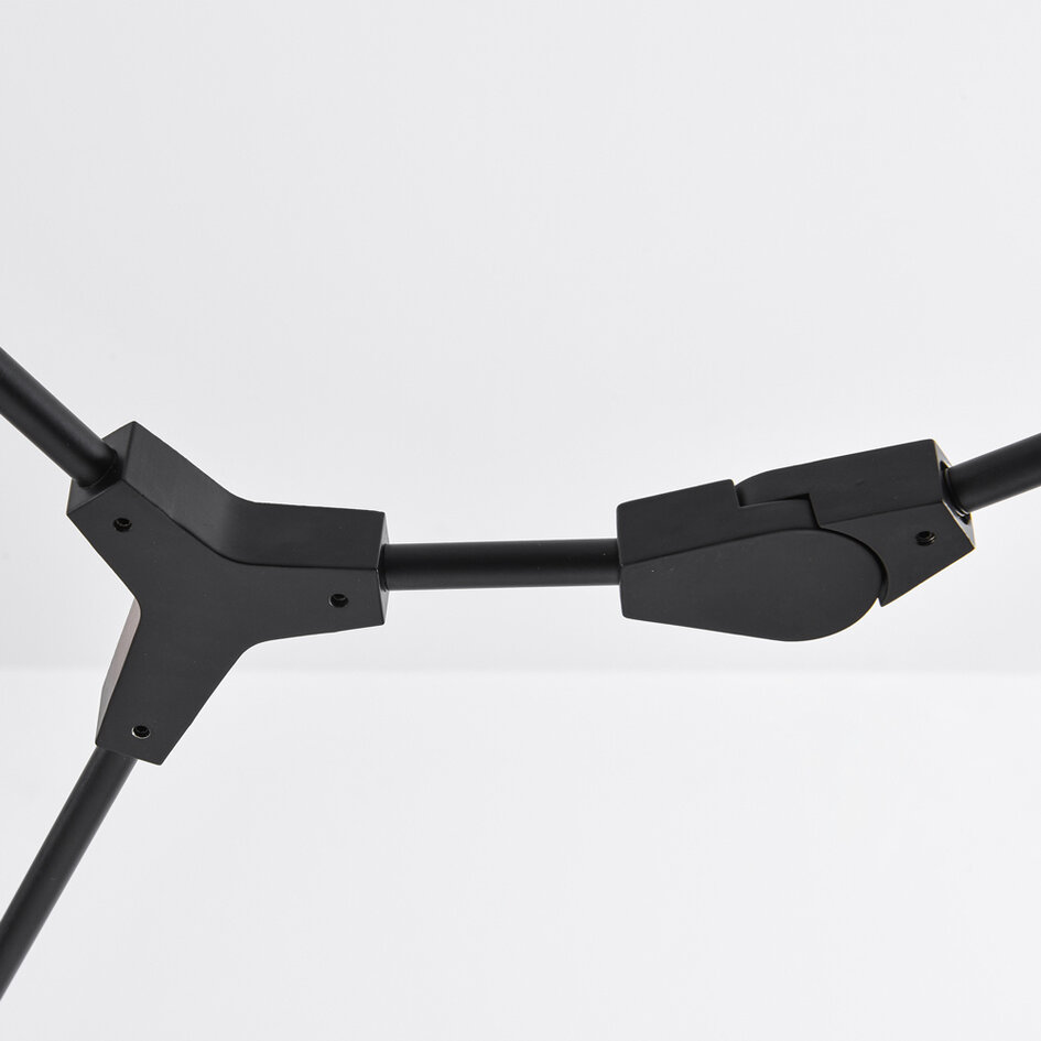 Design hanglamp  7-lichts zwart met transparant glas - Philip