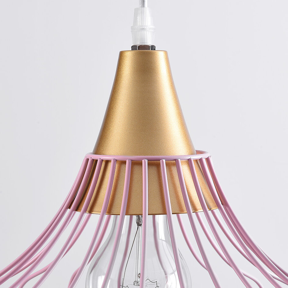 IJzeren hanglamp Maya met gouden detail