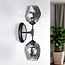 2-lichts wandlamp in het zwart - Leandra