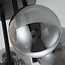 Eigentijdse plafondlamp Amora zwart met smoke glas, 5-lichts