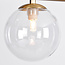Design plafondlamp goud met transparant glas, 4-lichts - Asun