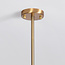 Hanglamp Asun met gouden frame en smoke glazen bollen met spiegeleffect