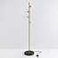 Staande lamp 4-lichts goud met transparant glas - Pippa