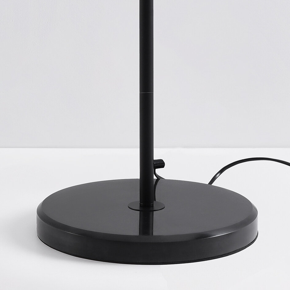 Staande lamp 4-lichts zwart met smoke glas - Pippa