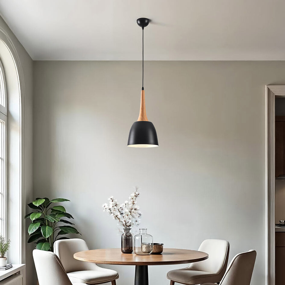 Hanglamp Holly met houten detail