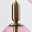 4-lichts hanglamp Kevin met golvend rood glas