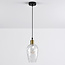 1-lichts hanglamp Verona transparant - langwerpig glas bolling
