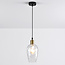 1-lichts hanglamp Verona transparant - langwerpig glas bolling