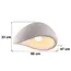 Wabi Sabi plafondlamp Concrete Aura 60 x 47 cm met steeneffect - wit