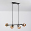Moderne hanglamp 4-lichts met amber glas - Saba