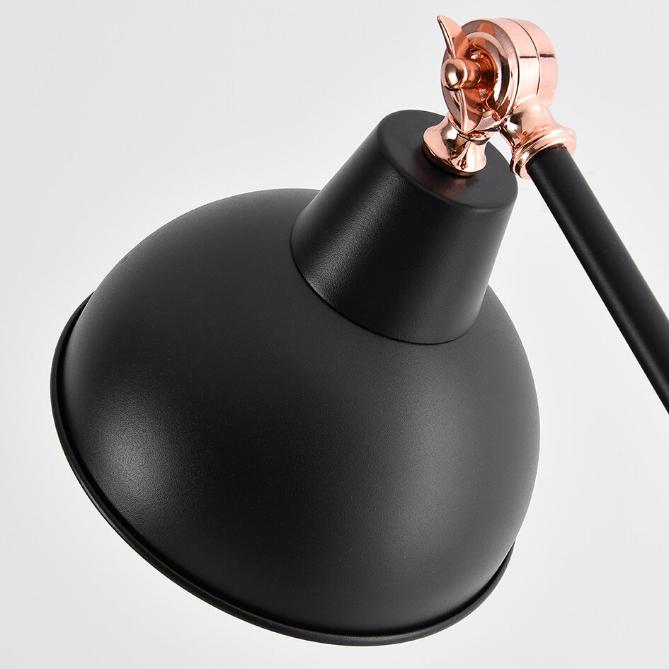 Kantelbare staande lamp Kyle - zwart