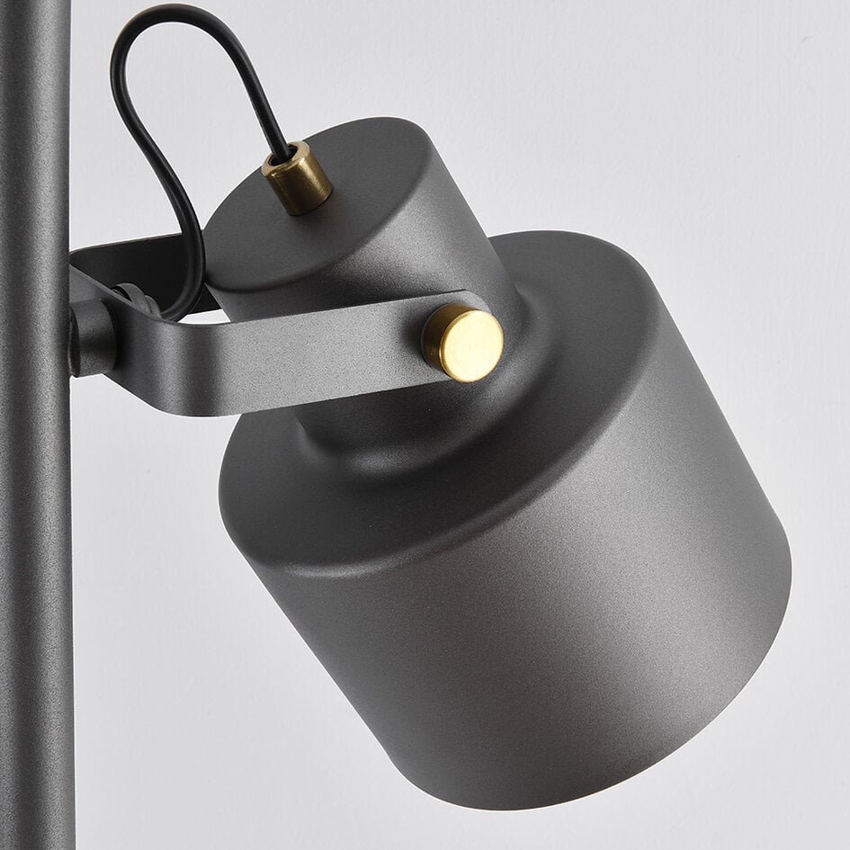 2-lichts staande lamp met kantelbare spots grijs - William