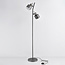 2-lichts staande lamp met kantelbare spots grijs - William