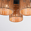 3-lichts bohemian plafondlamp met geweven touw - Canna