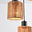 3-lichts Boho hanglamp Canico met touw