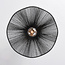 Boho-chic plafondlamp Carta zwart met touw Ø40 cm