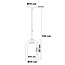 Hanglamp Topel stolpvorm - amber glas