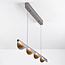 Verstelbare design hanglamp met 3-staps dimbare LEDs, geborsteld grijs - Mirai
