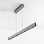 Moderne verstelbare hanglamp Miyo met dimbare LEDs, geborsteld grijs - max. 40W