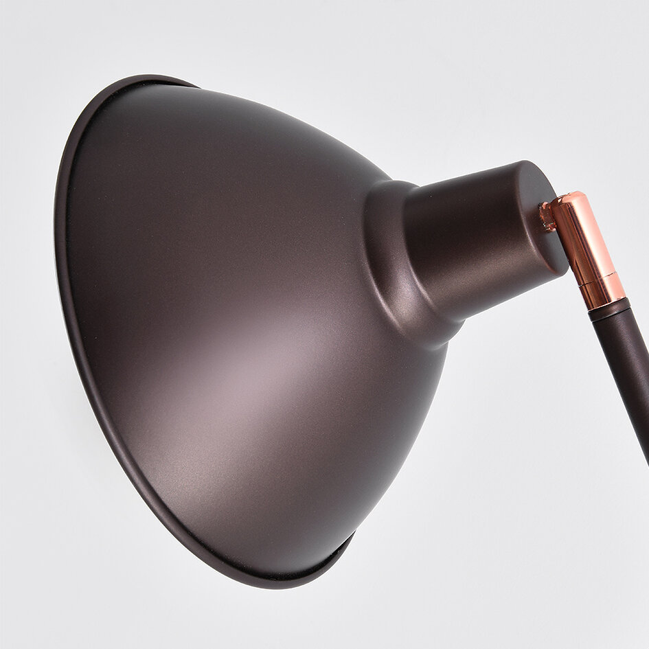 Staande lamp met kantelbare kap - Freddie - koffiebruin