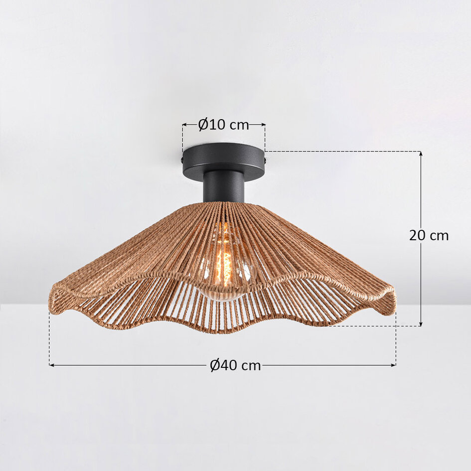 Plafondlamp van touw Ø40 cm - Carta