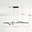 Zwarte design hanglamp met 3-staps dimbare LEDs - Ches