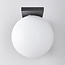 Buitenwandlamp antraciet met melkwitte polycarbonaat kap - Luna